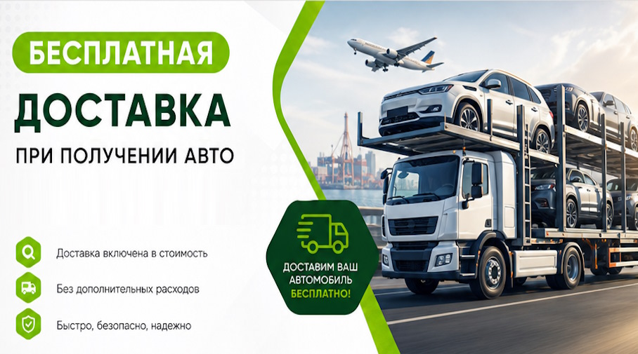 Акция! Бесплатная доставка по Орехове-Зуеве при получении авто